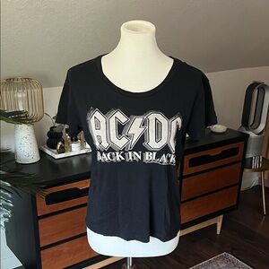 Chaser AC/DC Black Tee with White Graphic